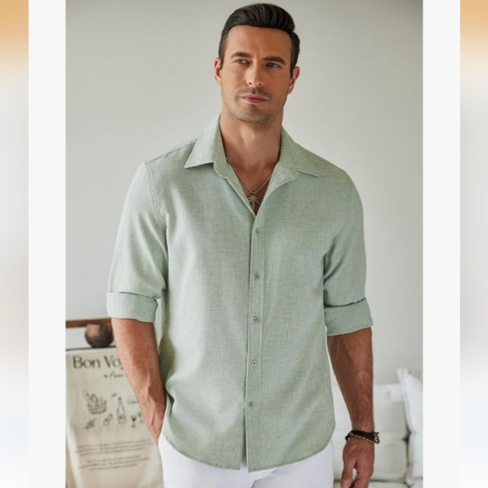 NWT Amazon (Coofandy) Mens Long Sleeve Shirt